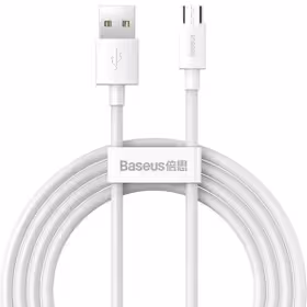کابل میکرو یو اس بی Baseus Simple Wisdom TZCAMZJ-02 2.1A 1.5m بسته 2 عددی ا Baseus Simple Wisdom TZCAMZJ-02 Micro USB 2.0A 1.5m Cable   گارانتی 6 ماهه شرکتی