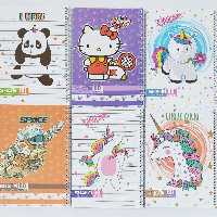 دفتر 80 برگ سیمی جلد طلقی فانتزی شفیعی دفتر مشق تک خط سیمی باکیفیت عالی