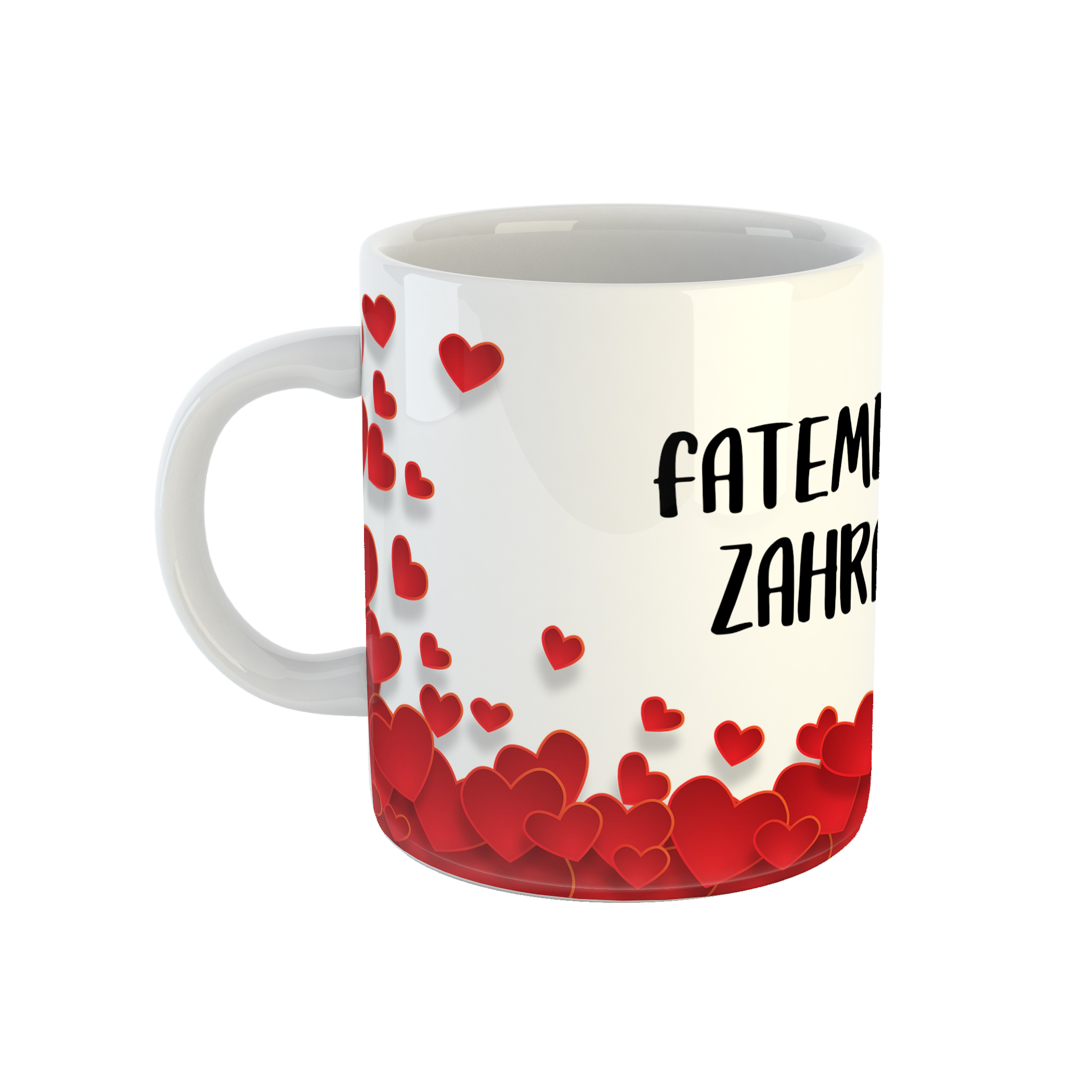 ماگ طرح قلب مدل فاطمه زهرا