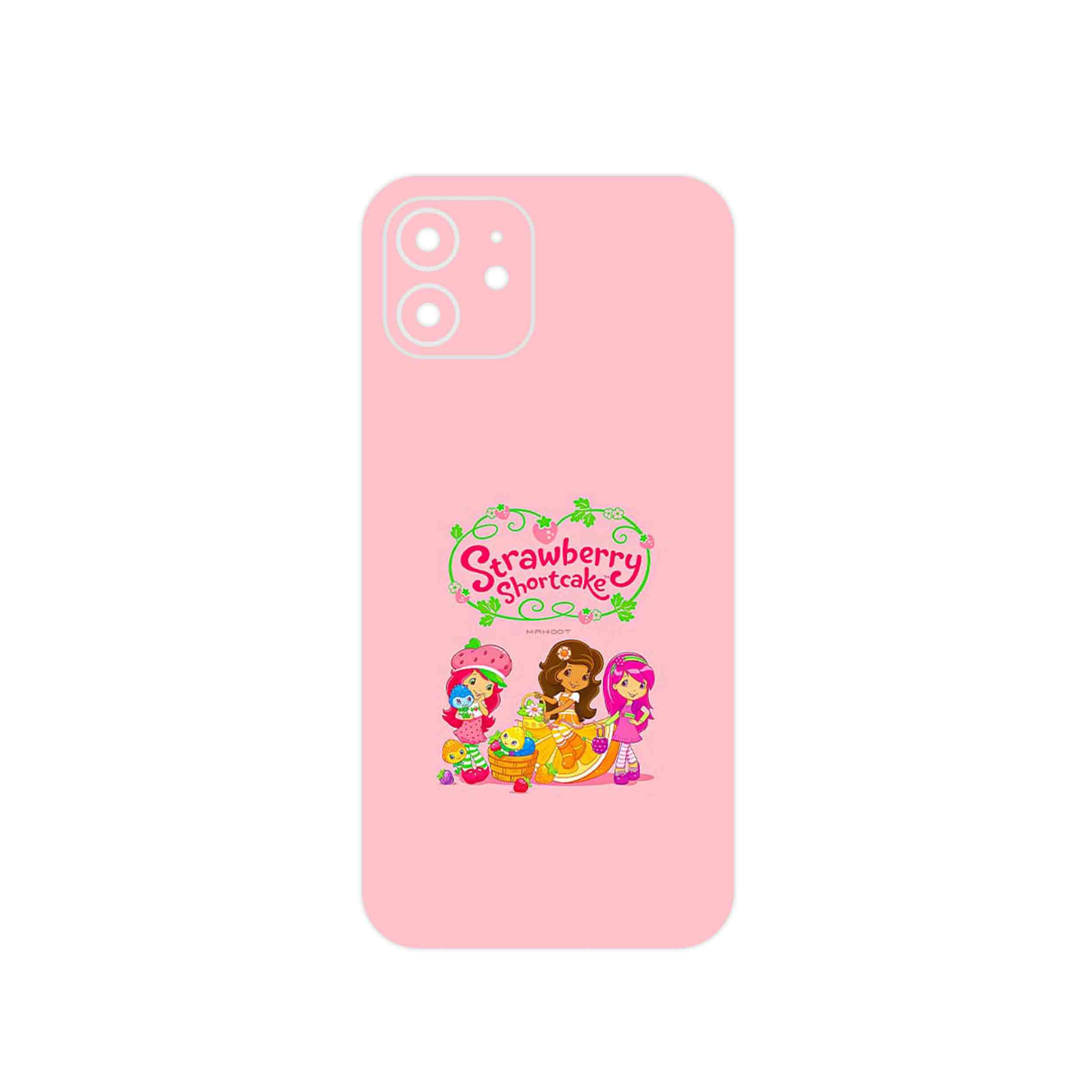 برچسب پوششی ماهوت مدل Strawberry Shortcake مناسب برای گوشی موبایل اپل iPhone 12