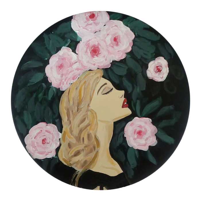  بشقاب دیوارکوب سفالی طرح دختر کد D102-S25