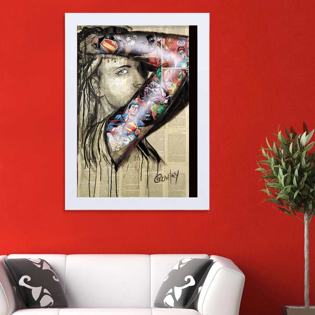 تابلو گالری استاربوی طرح سوپرمن مدل هنری HL308