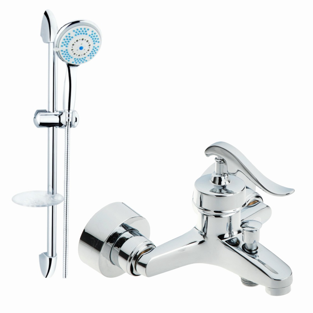 شیر حمام شیرالات رز مدل آنتیک به همراه علم دوش حمام