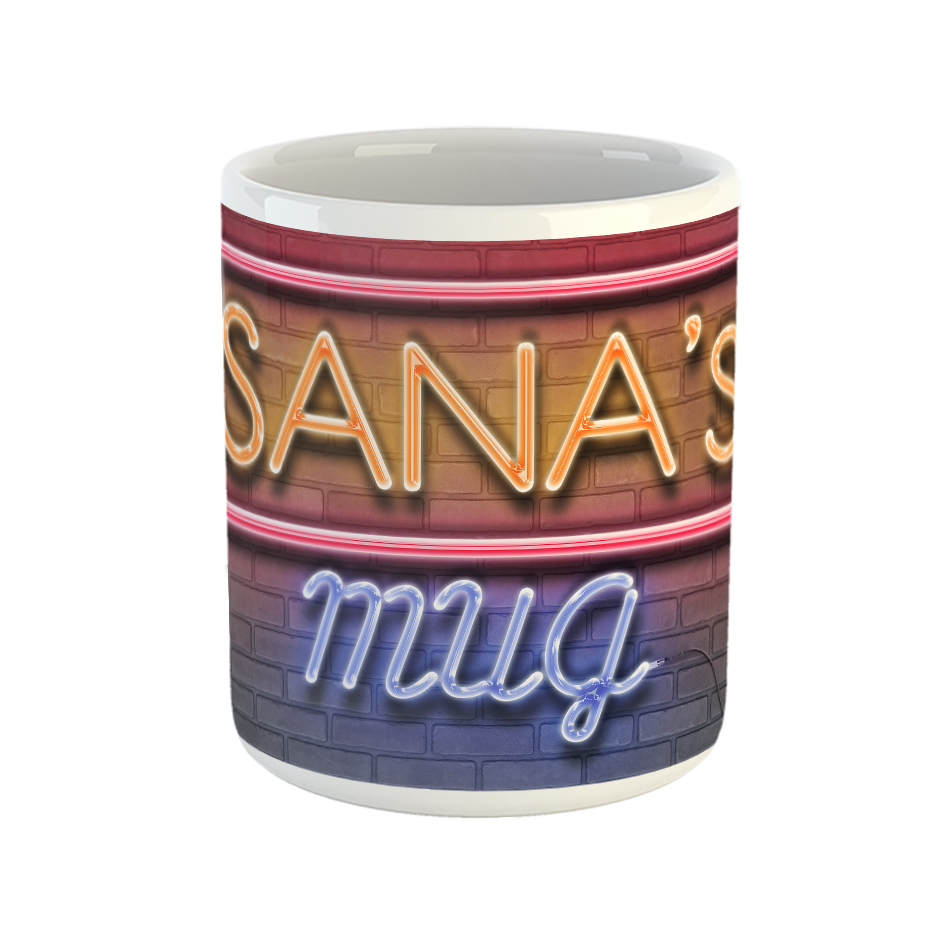 ماگ طرح تابلو نئون مدل ثنا