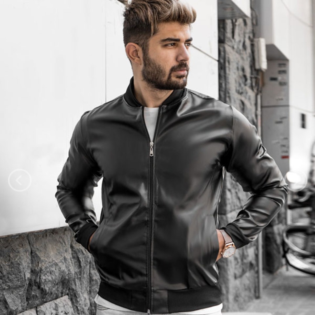 کاپشن چرم مردانه 