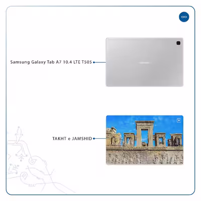 برچسب پوششی ماهوت مدل TAKHT-e-JAMSHID مناسب برای تبلت سامسونگ Galaxy Tab A7 10.4 LTE 2020 T505