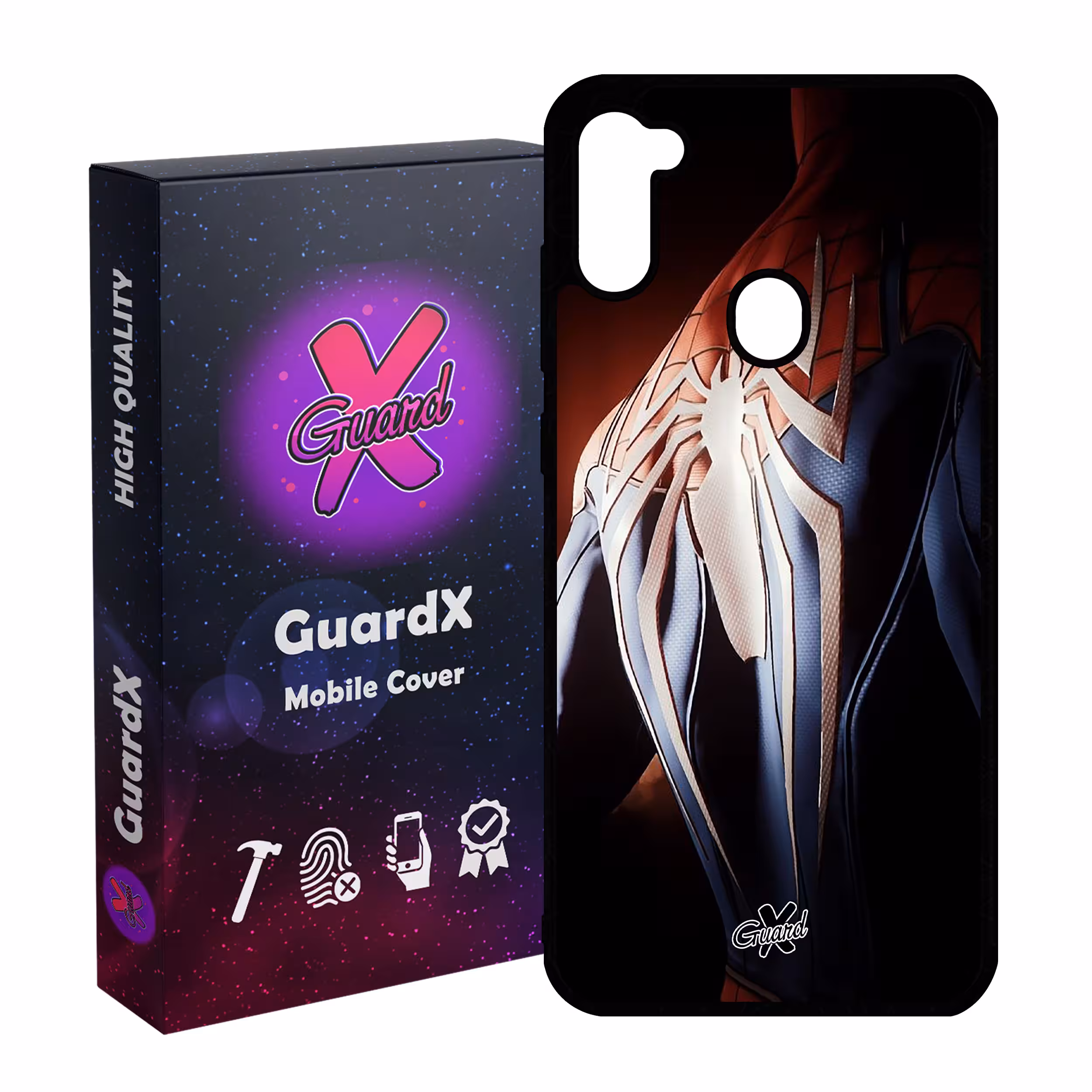 کاور گارد ایکس طرح Spider Man مدل Glass10126 مناسب برای گوشی موبایل سامسونگ Galaxy A11 / M11
