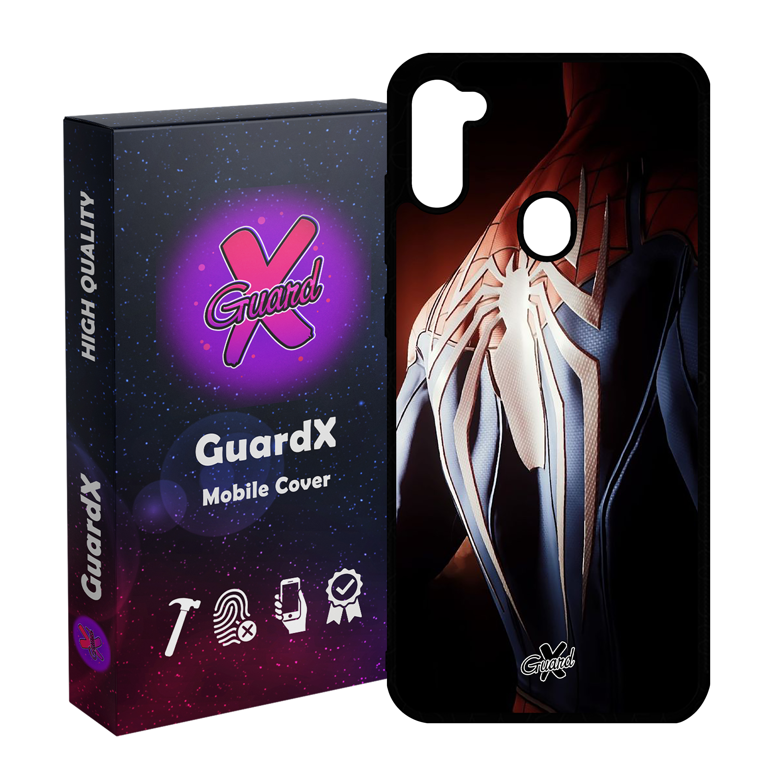 کاور گارد ایکس طرح Spider Man مدل Glass10126 مناسب برای گوشی موبایل سامسونگ Galaxy A11 / M11