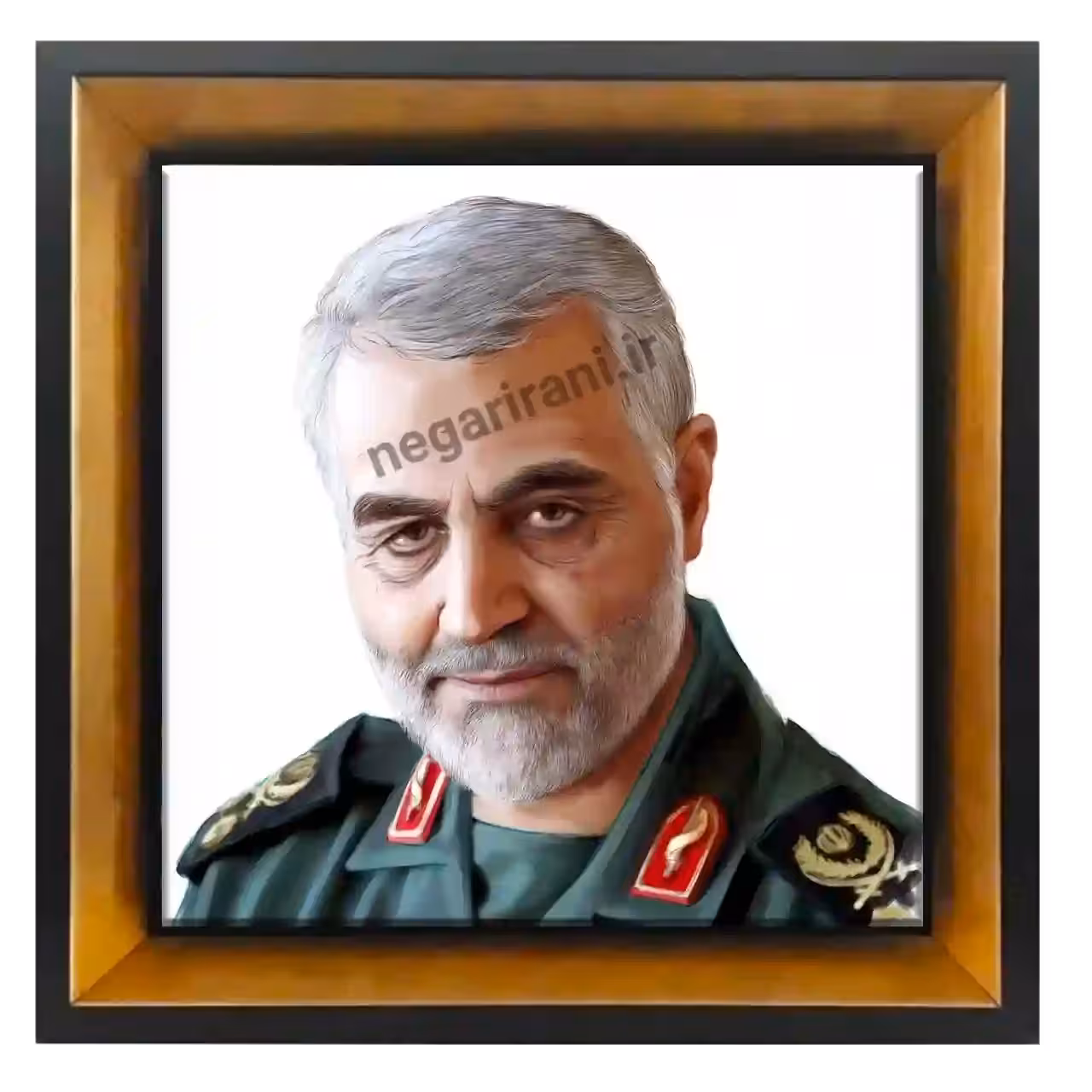 تابلو کاشی نقاشی حاج قاسم سلیمانی مدل 2ZG10