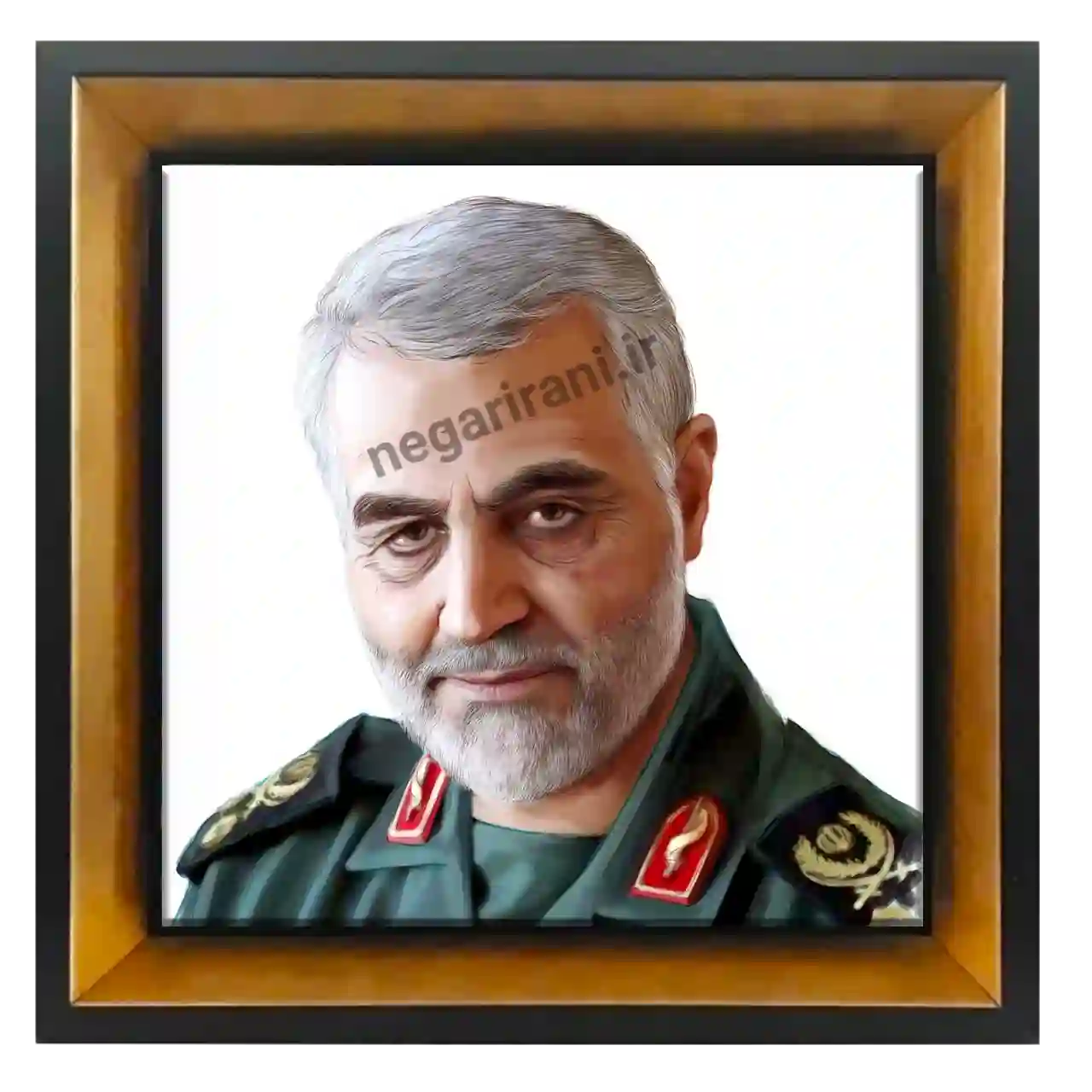 تابلو کاشی نقاشی حاج قاسم سلیمانی مدل 2ZG10