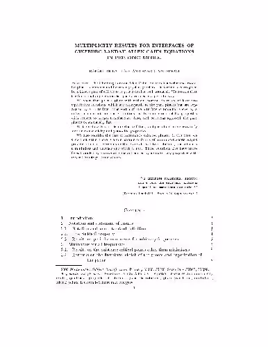 خرید و دانلود نسخه کامل کتاب Multiplicity results for interfaces of Ginzburg-Landau-Allen-Cahn equations in periodic media