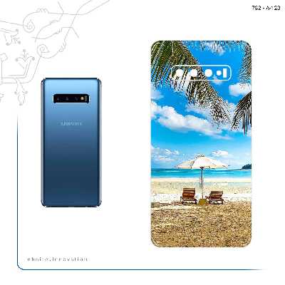 برچسب پوششی ماهوت مدل Beach مناسب برای گوشی موبایل سامسونگ Galaxy S10 Plus
