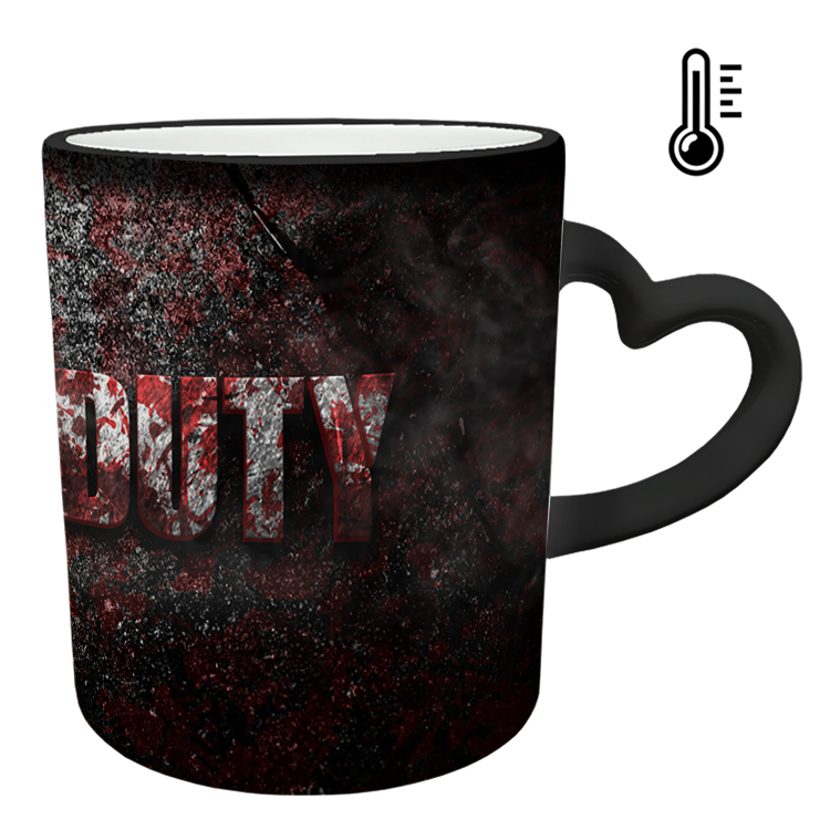 ماگ حرارتی مدل دسته قلبی طرح بازی کال آف دیوتی call of duty کد 7