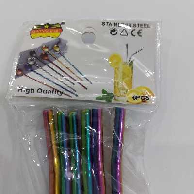 قاشق شربت خوری رومانتیک هوم مدل هولوگرامی  بسته 6 عددی