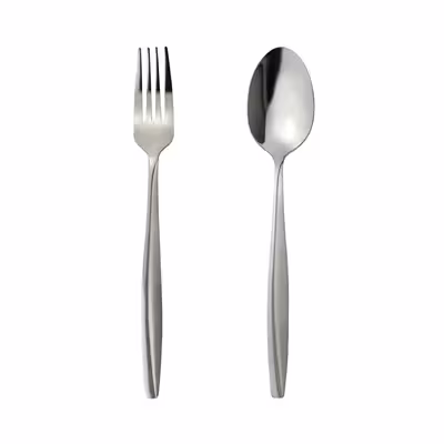 قاشق و چنگال 12 پارچه مدل مات و براق  کد UN - 3511
