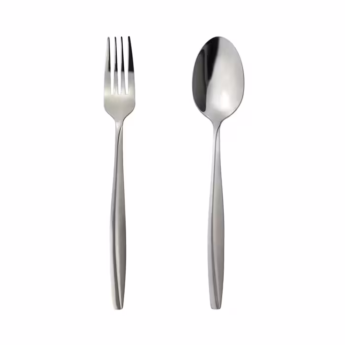 قاشق و چنگال 12 پارچه مدل مات و براق  کد UN - 3511