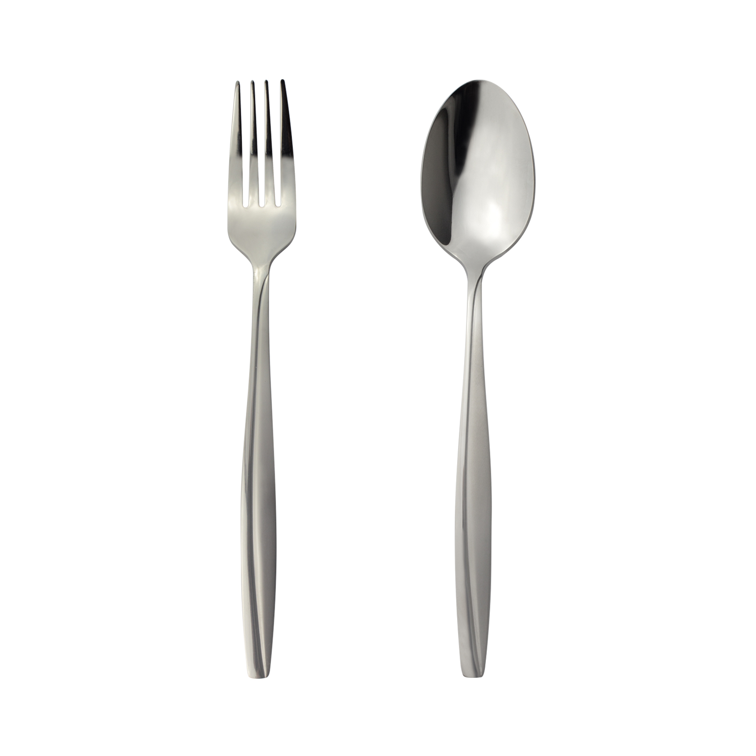 قاشق و چنگال 12 پارچه مدل مات و براق  کد UN - 3511