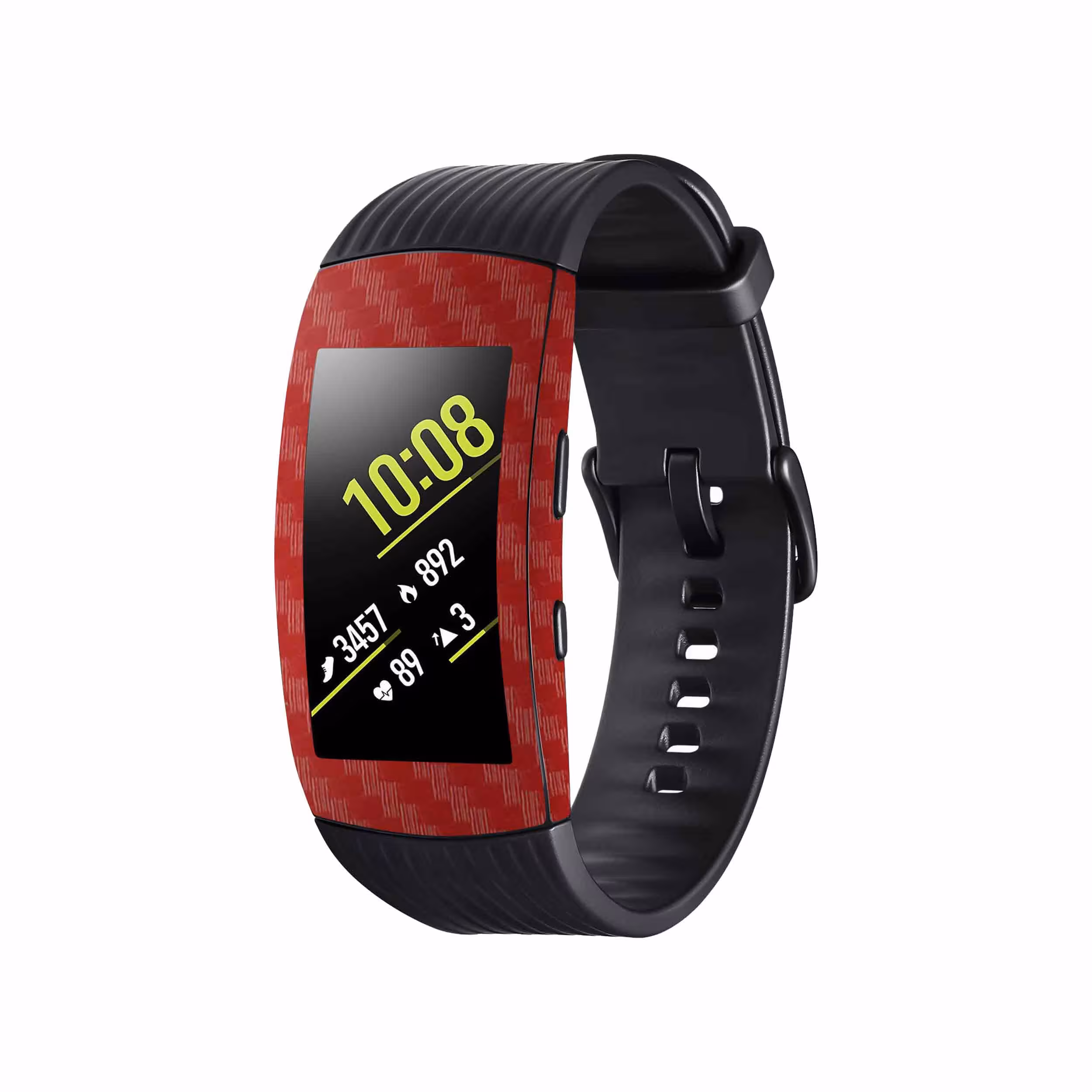 برچسب ماهوت طرح Red-Fiber مناسب برای ساعت هوشمند سامسونگ Galaxy Gear Fit 2 Pro