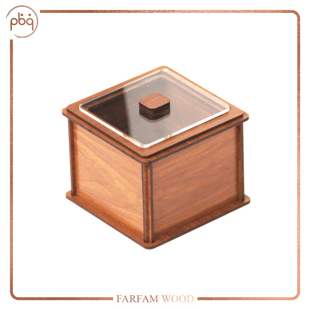 تیبگ چوبی (ام دی اف) تک خانه با در پلکسی با کیفیت مخصوص نگهداری مواد غذایی خشک 