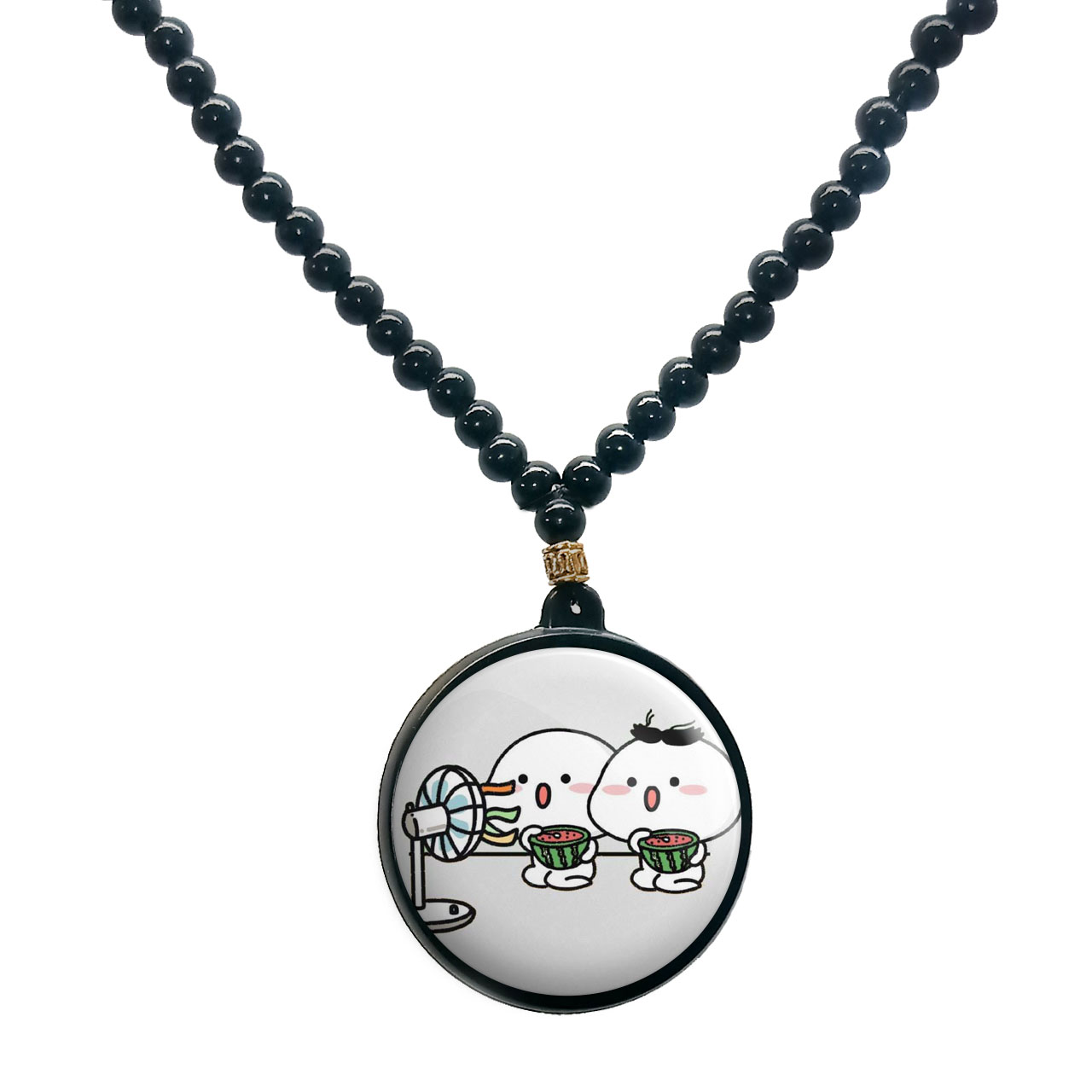 گردنبند پرمانه طرح استیکر کد pmd.7375 مدل دو طرفه