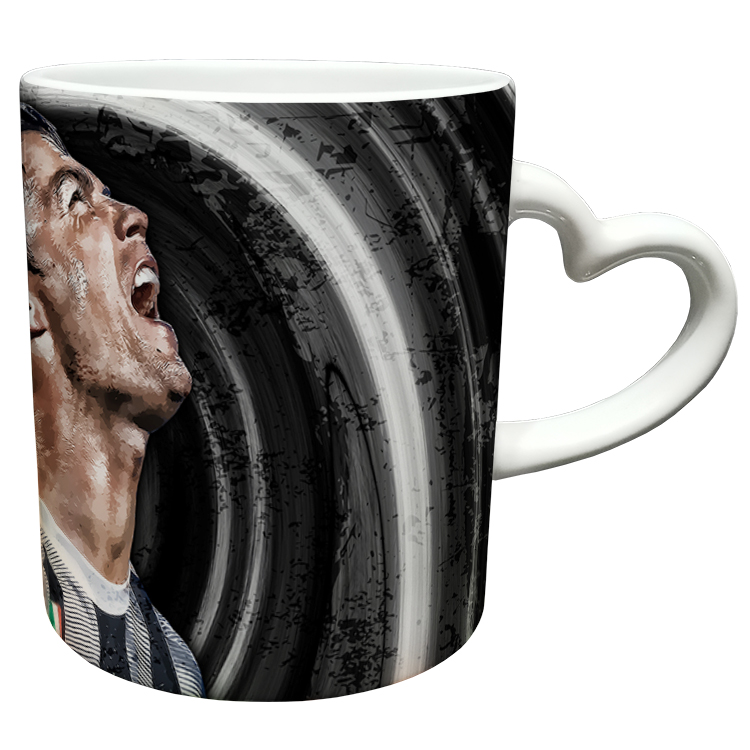 ماگ مدل دسته قلبی طرح رونالدو کد 157