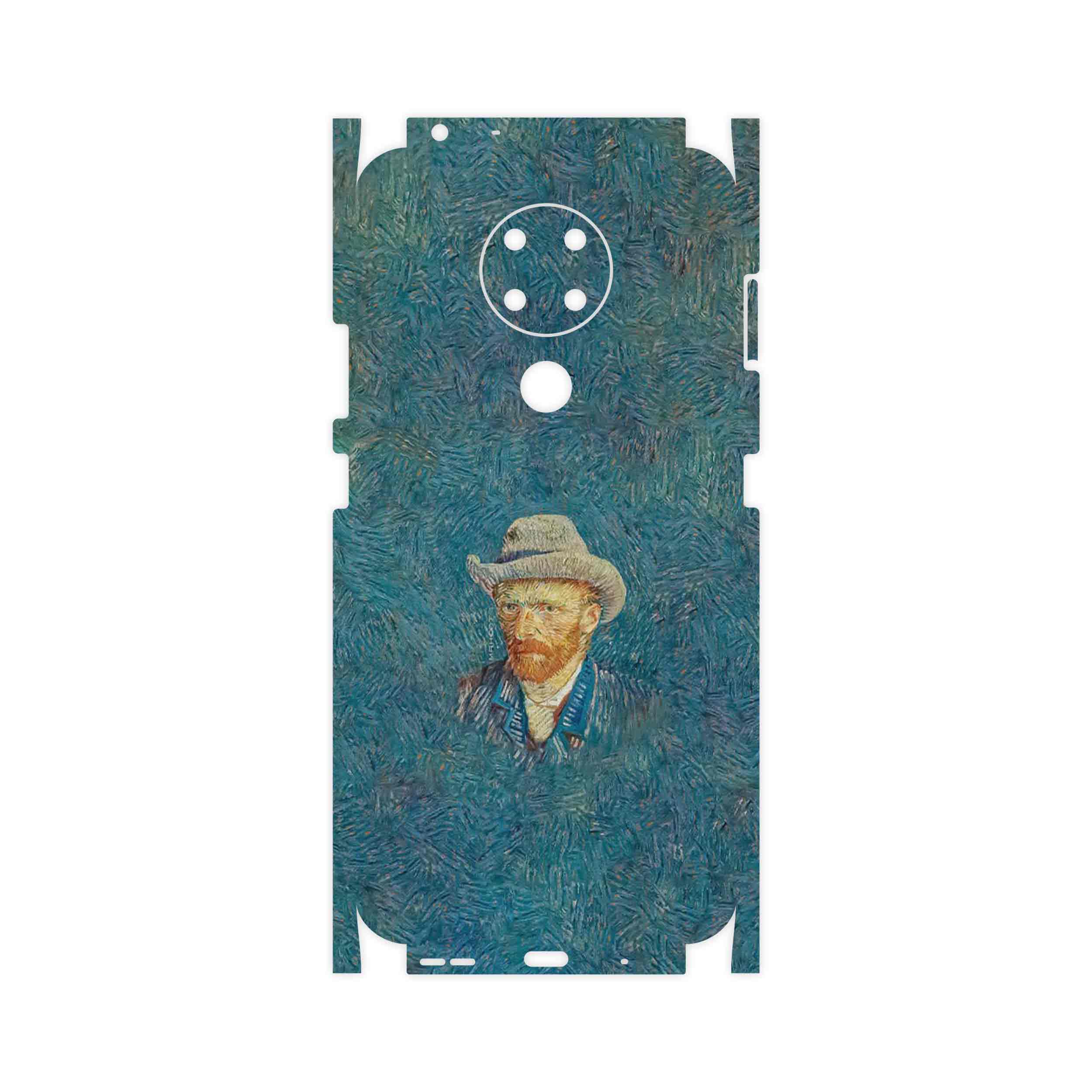 برچسب پوششی ماهوت مدل Self portrait with a gray felt hat-FullSkin مناسب برای گوشی موبایل نوکیا 3.4