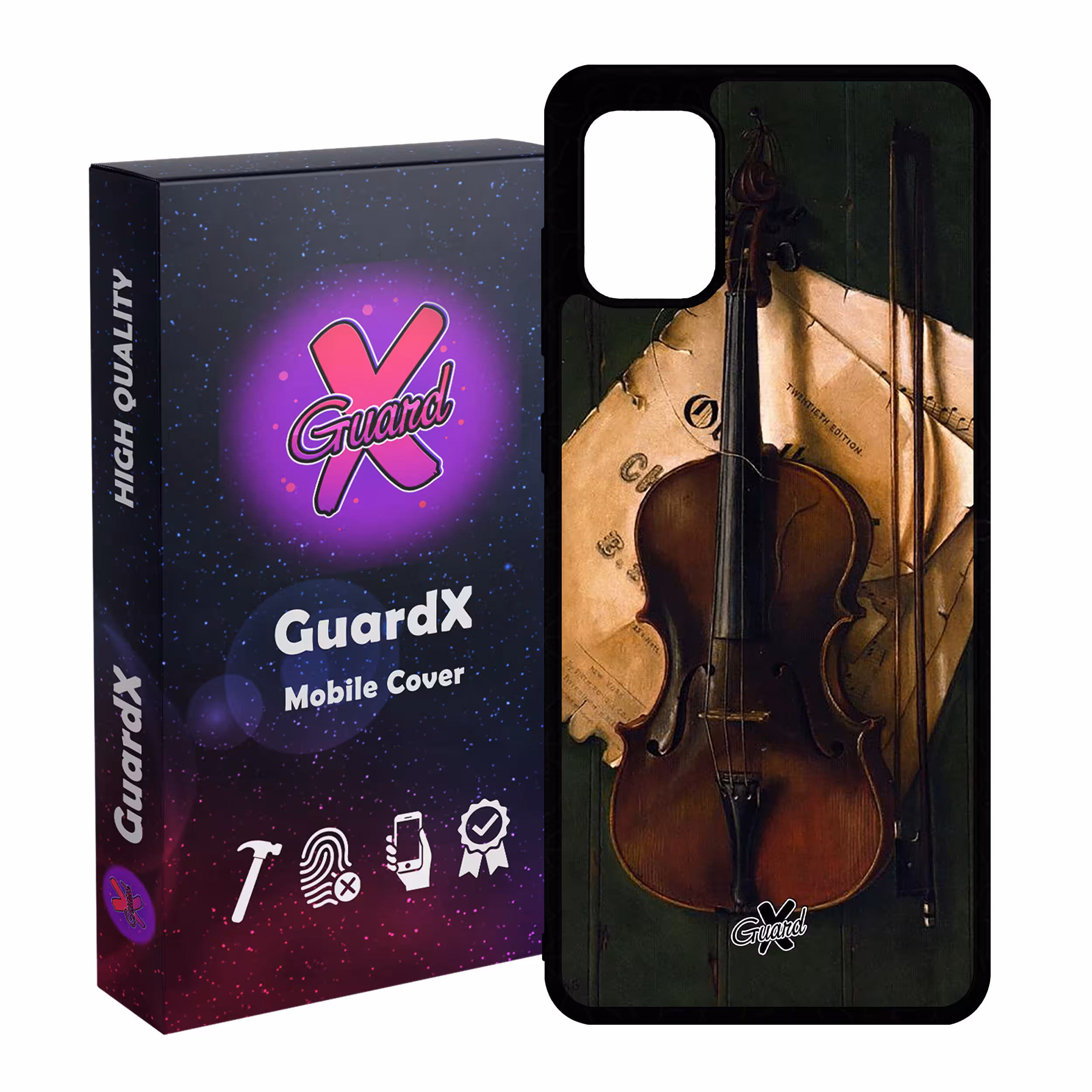 کاور گارد ایکس طرح ویولن مدل Glass10262 مناسب برای گوشی موبایل سامسونگ Galaxy A31