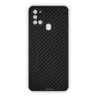 برچسب پوششی سلبیت مدل 3D black Carbon fiber Texture مناسب برای گوشی سامسونگ Galaxy A21s