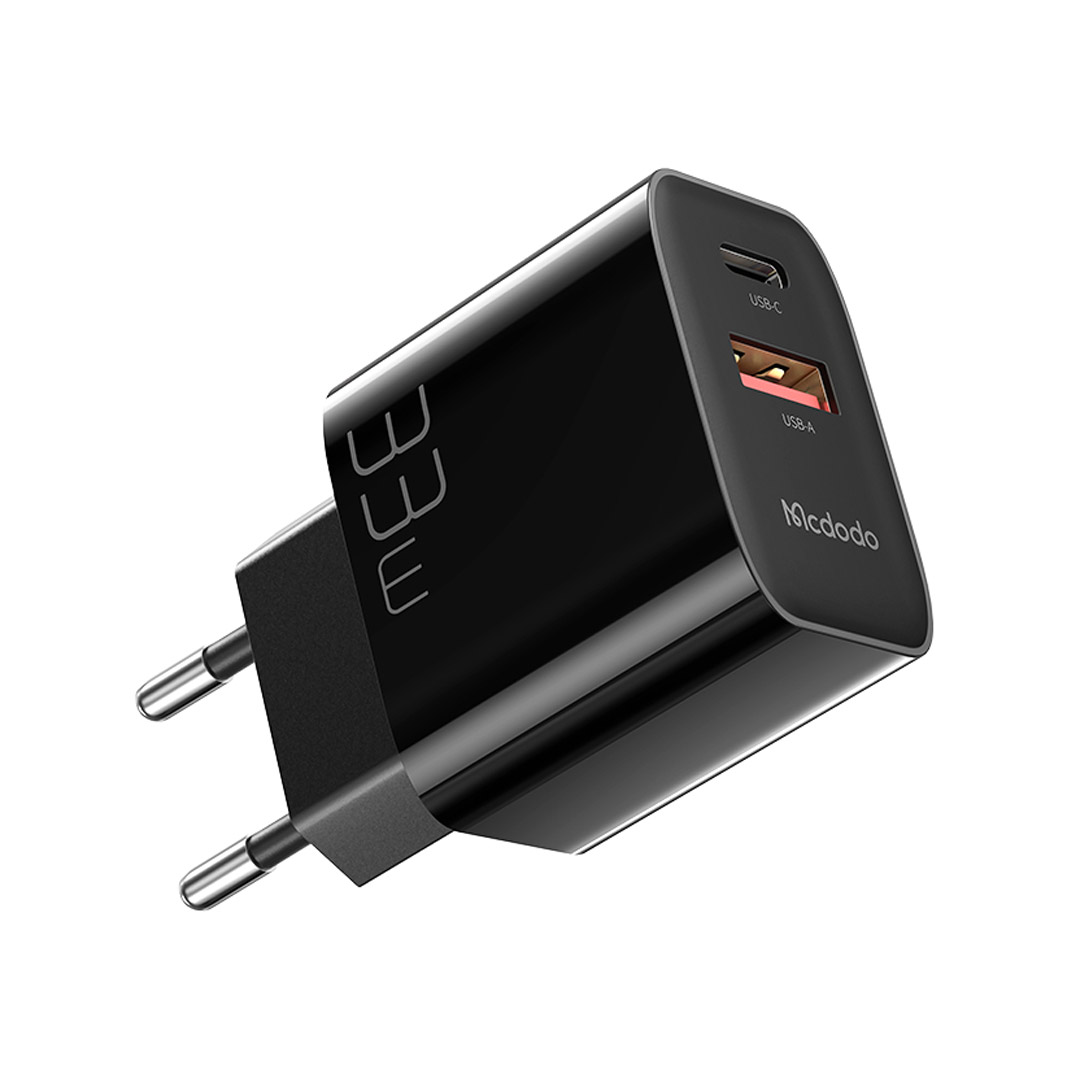 خرید و قیمت شارژر دیواری 33 وات مک دودو CH-0922 به همراه کابل USB Type-C به USB Type-C به طول 1٫2 متر