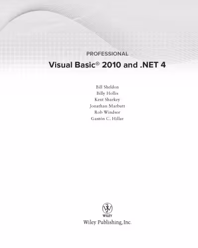 خرید و دانلود نسخه کامل کتاب Professional Visual Basic 2010 and .NET 4 Visual Basic 2010 and .NET 4 = Professional Visual Basic 2010 and .NET Four = Visual Basic 2010 and .NET Four