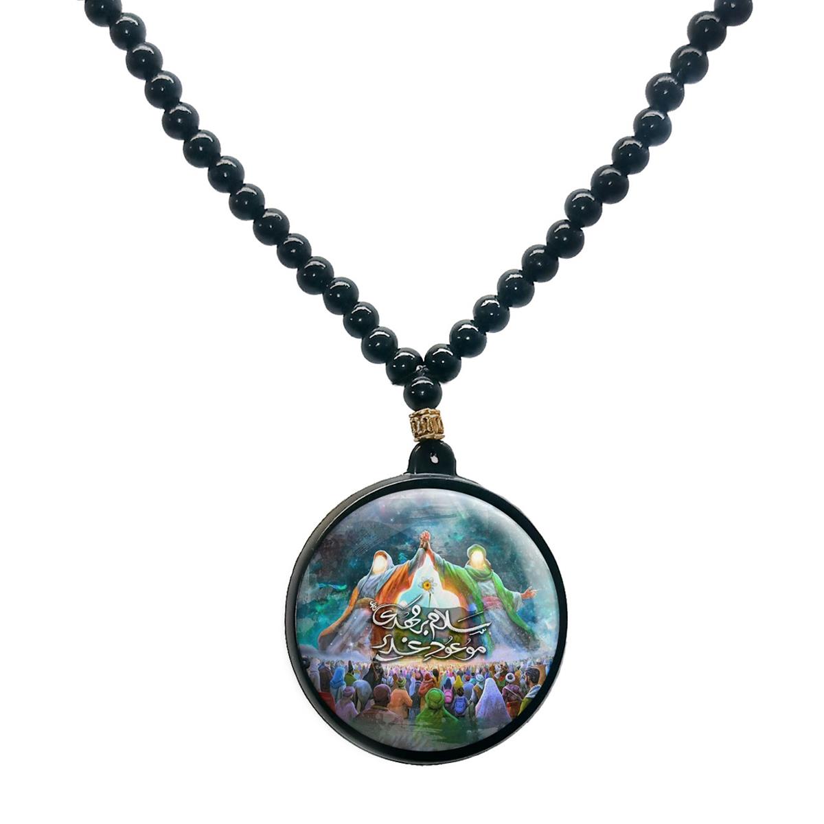 گردنبند پرمانه طرح امام زمان کد pmd.24179 مدل دو طرفه