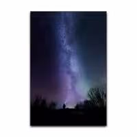تابلو شاسی گوفی مدل طبیعت شفق قطبی آسمان شب طرح Nature Sky Galaxy کد PRPL21 | دنیای قاب