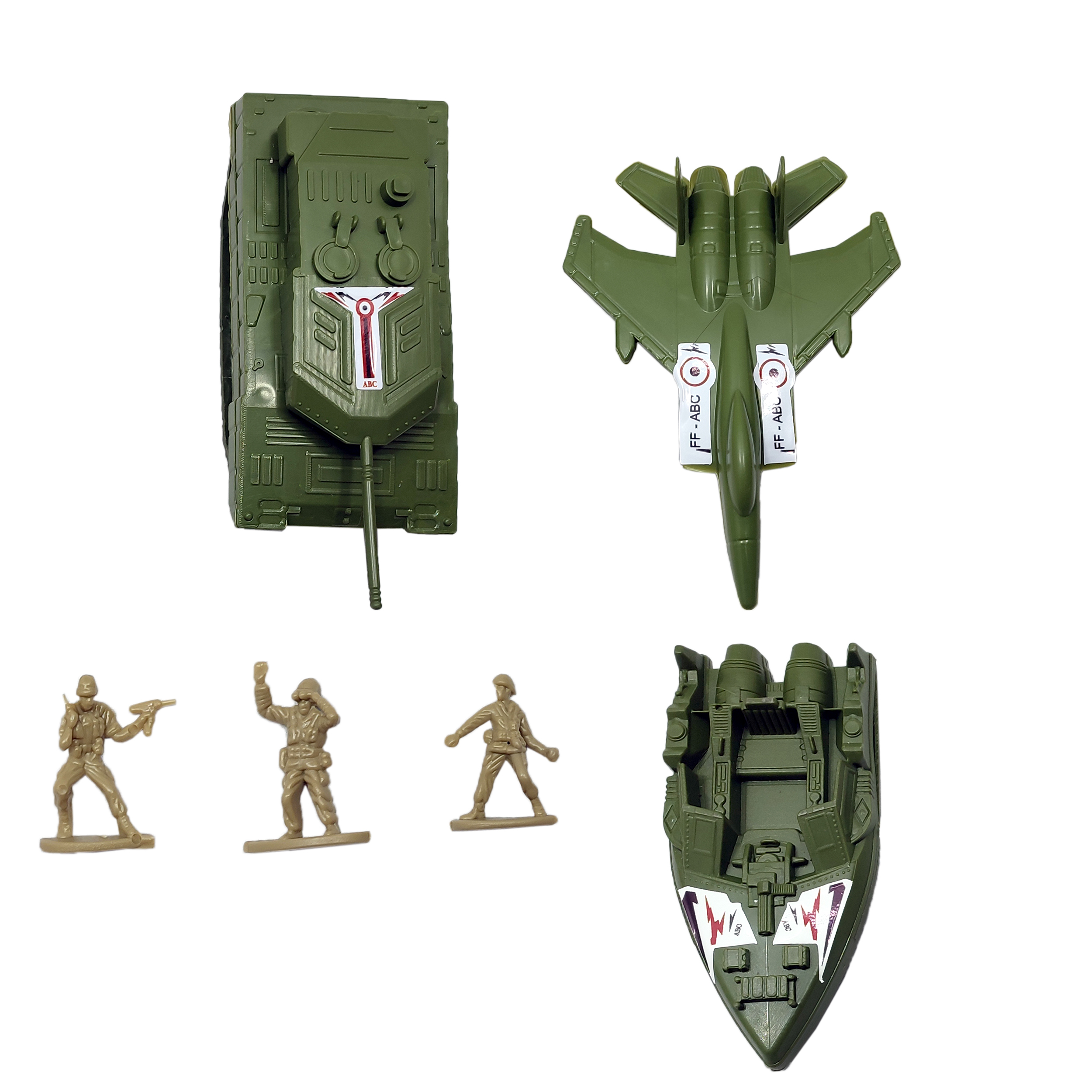 اسباب بازی جنگی مدل ست پادگان  کد 003 بسته 6 عددی