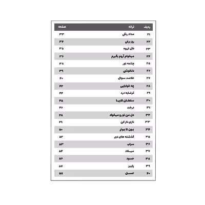 کتاب نوستالژی مجموعه ای از ماندگارترین آثار موسیقی پاپ ایران ترانه وآکورد اثر سهیل بیانی جلد 1