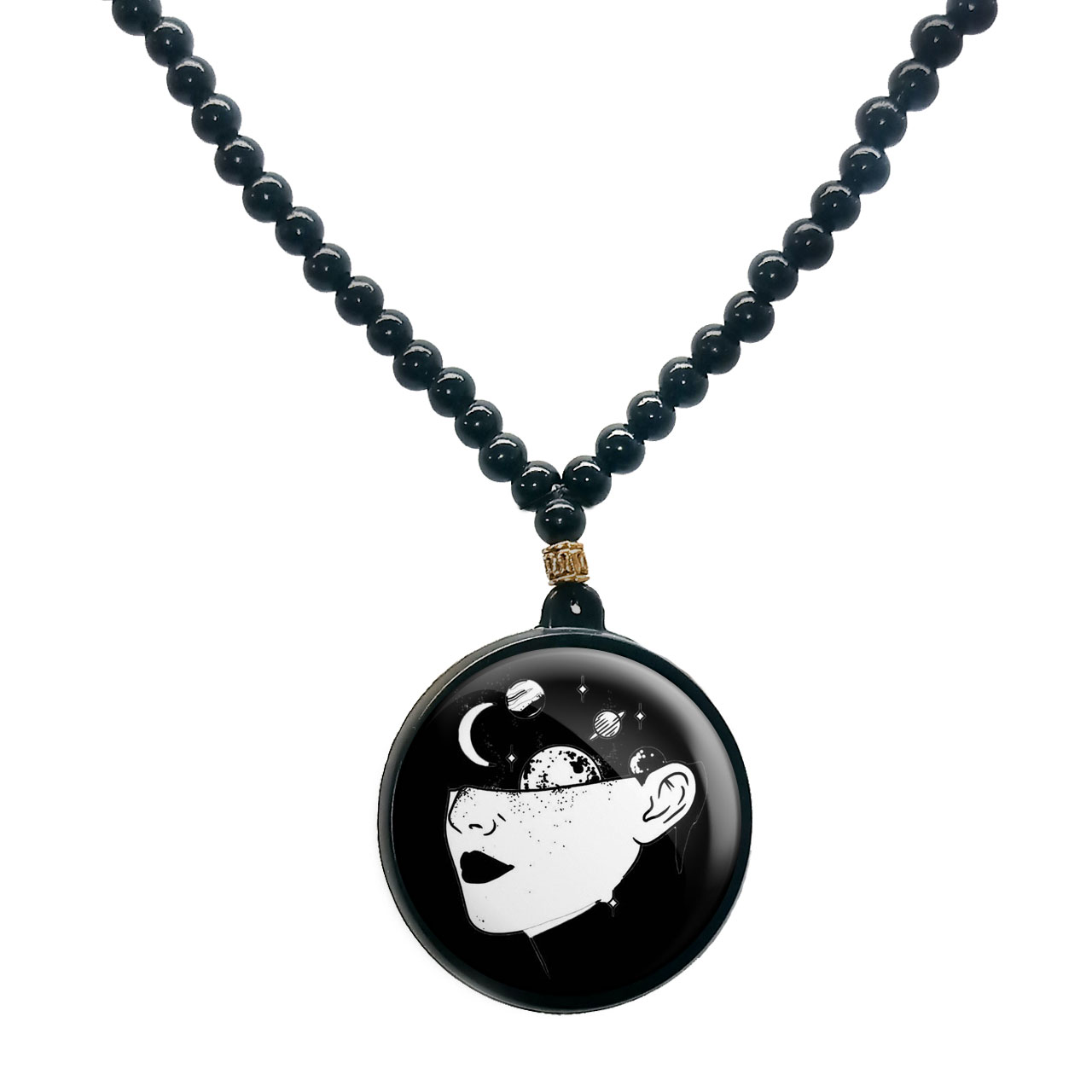 گردنبند پرمانه طرح دخترونه کد pmd.4460 مدل دو طرفه