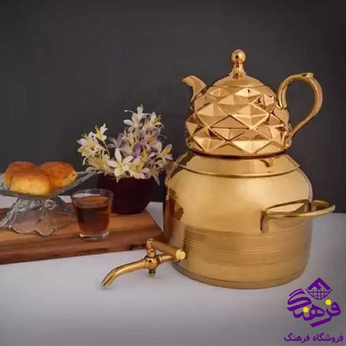 کتري قوري شيردار تمام طلايي MRS 611