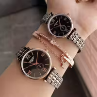 ست و تک زنانه مردانه ساعت مچی بند استیل کرکره ای لونجین دارای 6 ماه گارانتی موتور Longines