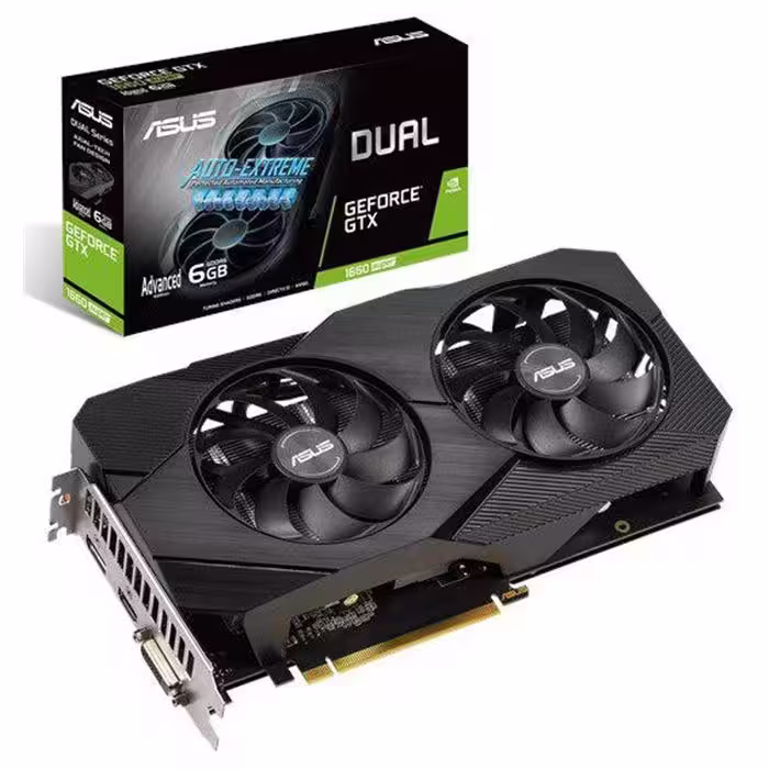 کارت گرافیک ایسوس مدل DUAL-GTX1660S-A6G-EVO با حافظه 6 گیگابایت