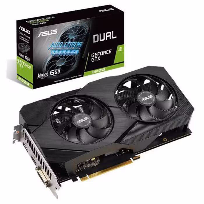 کارت گرافیک ایسوس مدل DUAL-GTX1660S-A6G-EVO با حافظه 6 گیگابایت