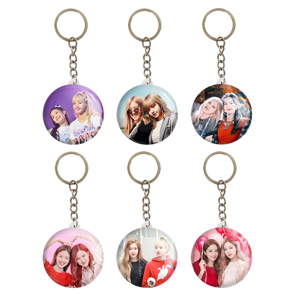 جاکلیدی خندالو مدل گروه بلک پینک کد 710A مجموعه 6 عددی