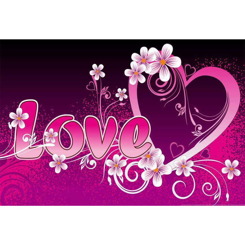 تابلو شاسی طرح عشق و قلب و LOVE مدل T1258 | دنیای قاب