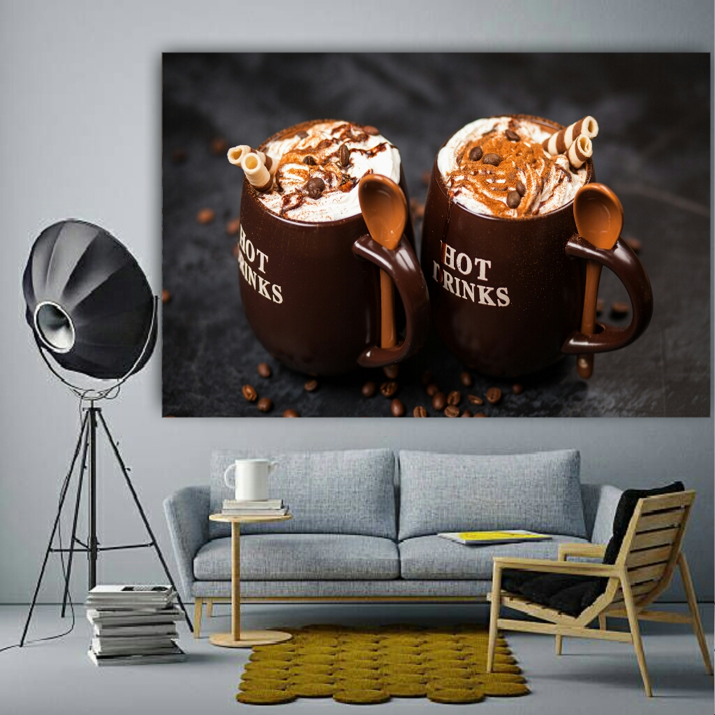  تابلو بوم طرح قهوه کد BH508