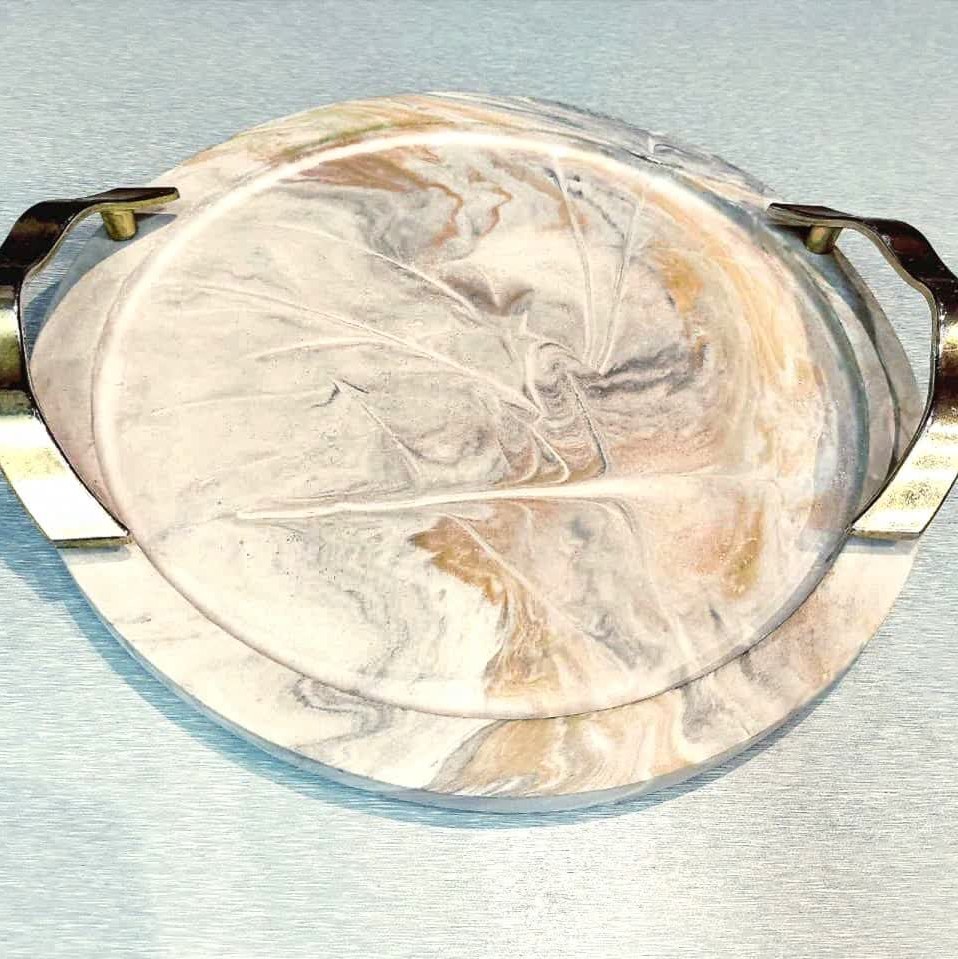 سینی طرح سنگ دسته دار
