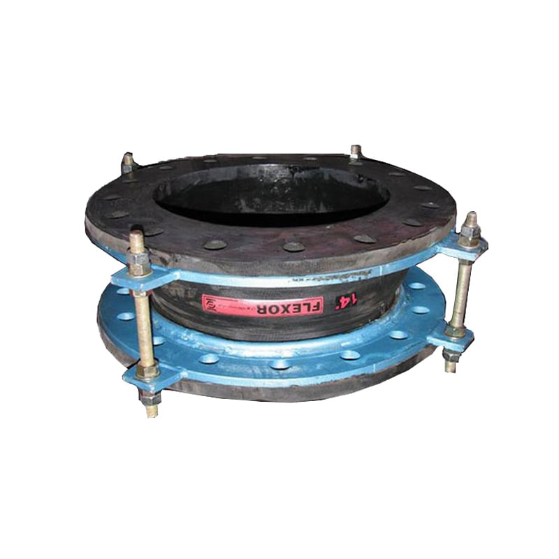 لرزه گیر لاستیکی فلنج دار مهاردار مارک آبی-قرمز، آب سرد و گرم CL-150 سایز 12 اینچ ارتعاشات صنعتی ایران