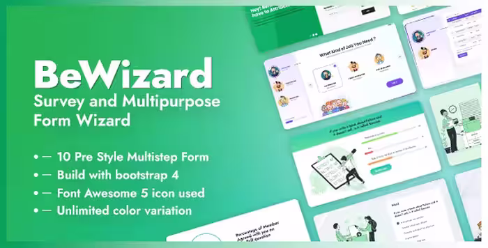 دانلود ابزار ساخت نظرسنجی، کوئیز و فرم BeWizard