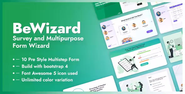 دانلود ابزار ساخت نظرسنجی، کوئیز و فرم BeWizard