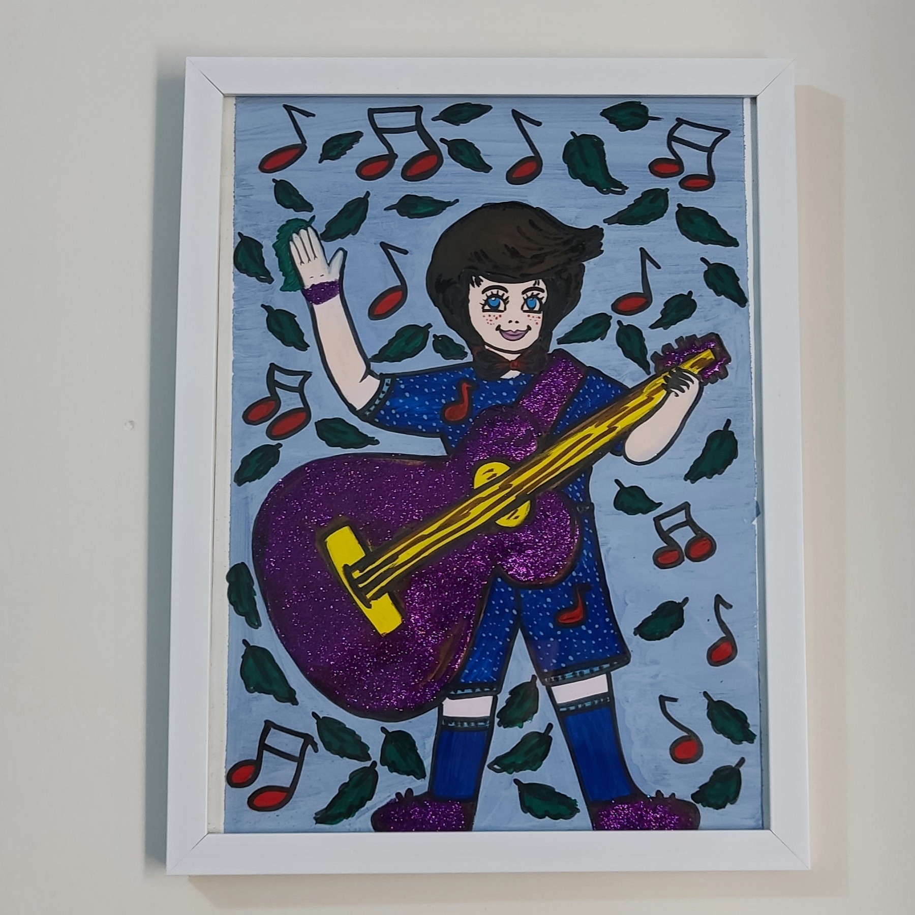 تابلو اتاق کودک، پسر و موسیقی، بزرگ