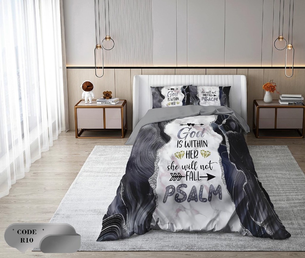 سرویس روتختی 1 نفره 4 تکه ابعاد 1.65 ×2.35 کشدار ضد حساسیت و عرق کد R10 | ست خواب و ست روتختی