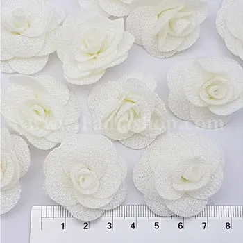 گل رز پارچه ای بزرگ شیری