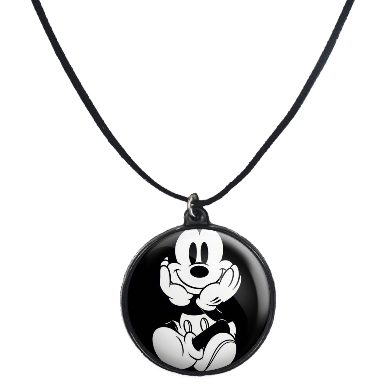 گردنبند پرمانه طرح میکی موس کد pmb.12867 مدل دو طرفه